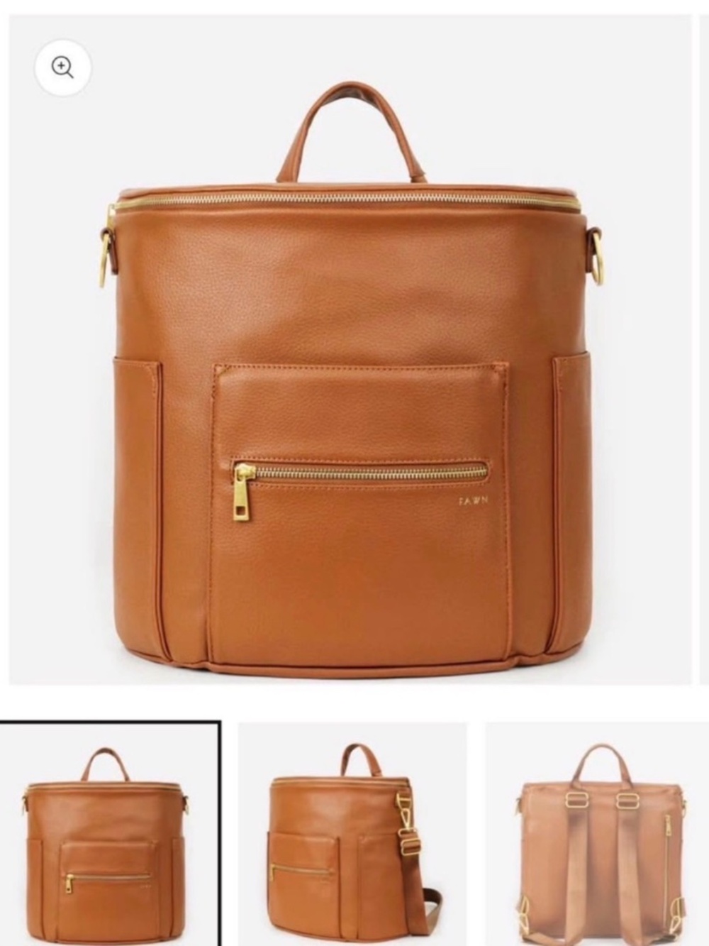 Brown leather diaper bag/ backpack